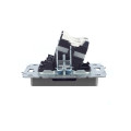 BRITE Розетка компьютерная двойная RJ45 кат.5E РК10-2-БрС сталь IEK