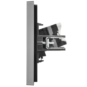 FORTE&PIANO Розетка компьютерная двойная RJ45 кат.5E FP533 сталь IEK