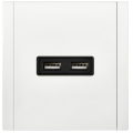 FORTE&PIANO Розетка USB A+A 3,1А FP249M металл белый IEK