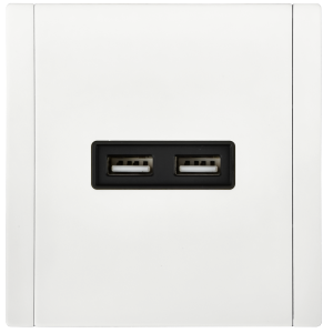FORTE&PIANO Розетка USB A+A 3,1А FP249M металл белый IEK