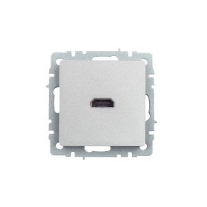 BRITE Розетка HDMI РHDMI-0-БрА алюминий IEK