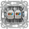 FLITE Розетка 2-местная компьютерная RJ45 категория 5Е UTP РК5е-2-0-ФлМ маренго IEK
