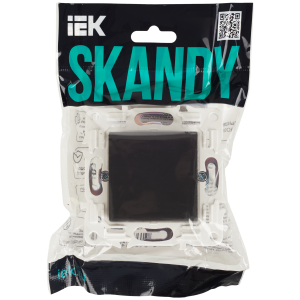 SKANDY Выключатель 1-клавишный перекрестный 10А SK-V03G графит IEK