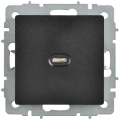 BRITE Розетка USB C 65Вт высокоскоростная зарядка РЮ12-1-БрЧ черный IEK