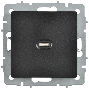 BRITE Розетка USB C 65Вт высокоскоростная зарядка РЮ12-1-БрЧ черный IEK