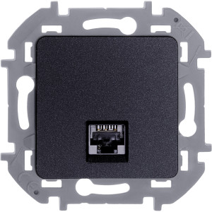 INSPIRIA Розетка компьютерная RJ45 категория 6 UTP антрацит