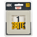 BRITE Рамка 1-местная РУ-1-2-Бр стекло песчаный RE IEK