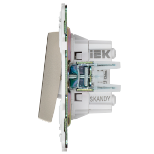 SKANDY Выключатель 2-клавишный перекрестный 10А SK-V06Sh шампань IEK