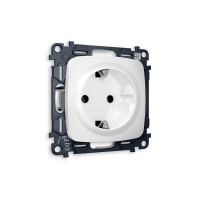 MO126010 Комплект механизма электрической розетки OMEGA Белый матовый сз на винтовых зажимах QUANT OP1260, VM141 AMBRELLA VOLT