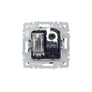 BRITE Розетка двойная TV+RJ45 кат.5E РТВ/РК12-БрС сталь IEK