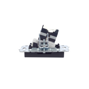 BRITE Розетка двойная RJ11+RJ45 кат.5E РК/Т12-БрГ графит IEK