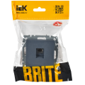 BRITE Розетка компьютерная RJ45 кат.6 РК11-БрМ маренго IEK
