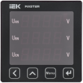 Вольтметр цифровой щитовой трехфазный RS-485 96х96 LED MASTER IEK