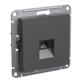 ATLASDESIGN РОЗЕТКА компьютерная RJ45 кат. 5e, механизм, БАЗАЛЬТ ATN001483