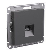 ATLASDESIGN РОЗЕТКА компьютерная RJ45 кат. 5e, механизм, БАЗАЛЬТ ATN001483