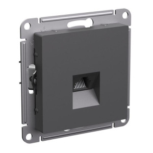 ATLASDESIGN РОЗЕТКА компьютерная RJ45 кат. 5e, механизм, БАЗАЛЬТ ATN001483