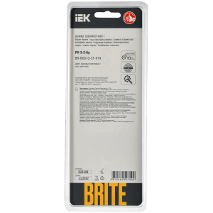 BRITE Рамка 3-местная РУ-3-2-Бр стекло розовый матовый IEK