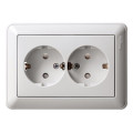 Розетка 2-м СП W59 16А IP20 с заземл. защ. шторки в сборе бел. SE RS16-255-18