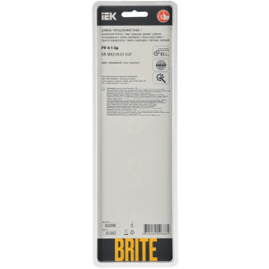 BRITE Рамка 4-местная РУ-4-1-Бр металл алюминий RE IEK