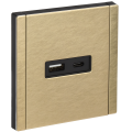 FORTE&PIANO Розетка USB A+C 3,1А FP650M металл шампань IEK