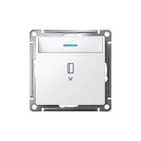 ATLASDESIGN ВЫКЛЮЧАТЕЛЬ карточный с подсветкой, 10А, без задержки отключения, механизм, БЕЛЫЙ ATN000114