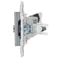 SKANDY Розетка двойная TV+RJ45 кат.5E SK-A14N металл никель IEK