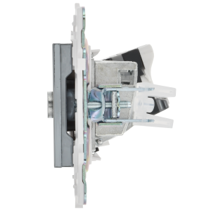 SKANDY Розетка двойная TV+RJ45 кат.5E SK-A14N металл никель IEK