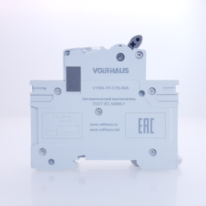 Выключатель автоматический VOLTHAUS VYM9 1Р 16А (С) 6кА