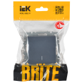 BRITE Выключатель 1-клавишный проходной с индикацией 10А ВС10-1-7-БрМ маренго IEK