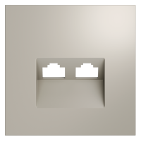 Накладка для розетки компьютерной двойной RJ45+RJ45 кат.6, S70 (кашемир)