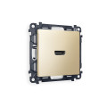 MA614010 Комплект механизма розетки HDMI 2.0 ALFA Шампань 40V/500mA 2.0GHz 5-18Gbit/s QUANT (AP6140, VM222) AMBRELLA VOLT