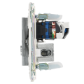 SKANDY Розетка двойная TV+RJ45 кат.5E SK-A14N металл никель IEK