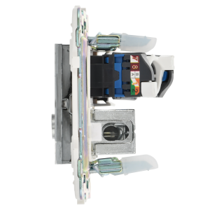 SKANDY Розетка двойная TV+RJ45 кат.5E SK-A14N металл никель IEK