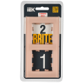 BRITE Рамка 2-местная РУ-2-2-БрП стекло персиковый матовый IEK