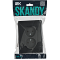 SKANDY Розетка 2-местная без заземления без защитных шторок 10А в сборе SK-R10G графит IEK