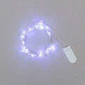Гирлянда светодиодная Снежинки 2м 20LED бел. 2Вт 6В IP20 провод прозр. элементы питания 2хCR2032 (в компл.) Neon-Night 303-010