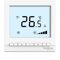 Термостат комнатный цифровой, для 2тр 3ск FCU и 2-поз.клап, 1UI 4DO Modbus бел ~230В BS