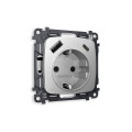 MO410010 Комплект механизма электрической розетки OMEGA Серебро глянец 2USB AC 20W быстрая зарядка сз QUANT OP4100, VM160 AMBRELLA VOLT