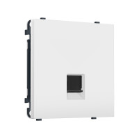 MS132005 Комплект механизма компьютерной розетки SIGMA Белый матовый RJ-45 экранированной с/ш QUANT PRO (SP1320, PR185)