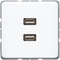 Розетка 2xUSB Jung CD 500, скрытый монтаж, белый, MACD1153WW