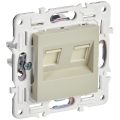 SKANDY Розетка компьютерная двойная RJ45 кат.6 SK-K04B бежевый IEK