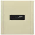 FORTE&PIANO Розетка USB A+C 18Вт FP851M металл слоновая кость IEK