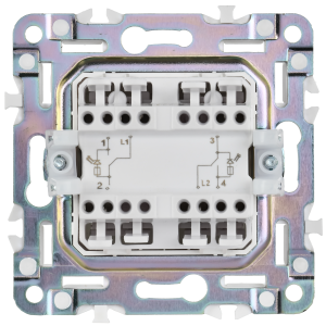 SKANDY Выключатель 2-клавишный проходной с индикацией 10А SK-V10G мятный IEK