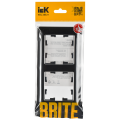 BRITE Рамка 2-местная РУ-2-Бр хром/черный IEK