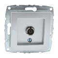 Розетка TV концевая с экраном механизм Mono Electric Despina/ Larissa серебро 500-002105-138