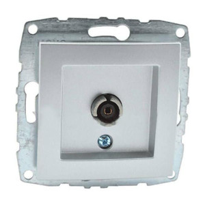 Розетка TV концевая с экраном механизм Mono Electric Despina/ Larissa серебро 500-002105-138