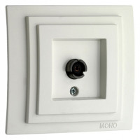 ТВ-розетка проходная механизм бел. Mono Electric Despina/ Larissa 500-001905-137