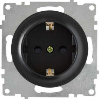 Розетка 1-м СП Florence 16А IP20 с заземл. защ. шторки винтов. клеммы механизм черн. (1E10101303) OneKeyElectro 2172810