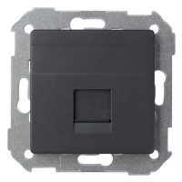 Адаптер на RJ45 Simon SIMON 82, скрытый монтаж, со шторками, графит, 82005-38