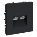 Розетка компьютерная встраиваемая VOLTUM S70 двойная RJ45RJ45 кат.6, графит